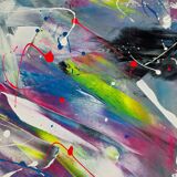 Abstract painting table