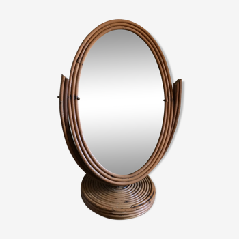 Miroir rotin vintage