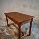 Table de ferme française ancienne en chêne et noyer (1780–1830)