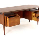 Hulmefa Pro-Pos executive desk - dutch mid century modern design in teak