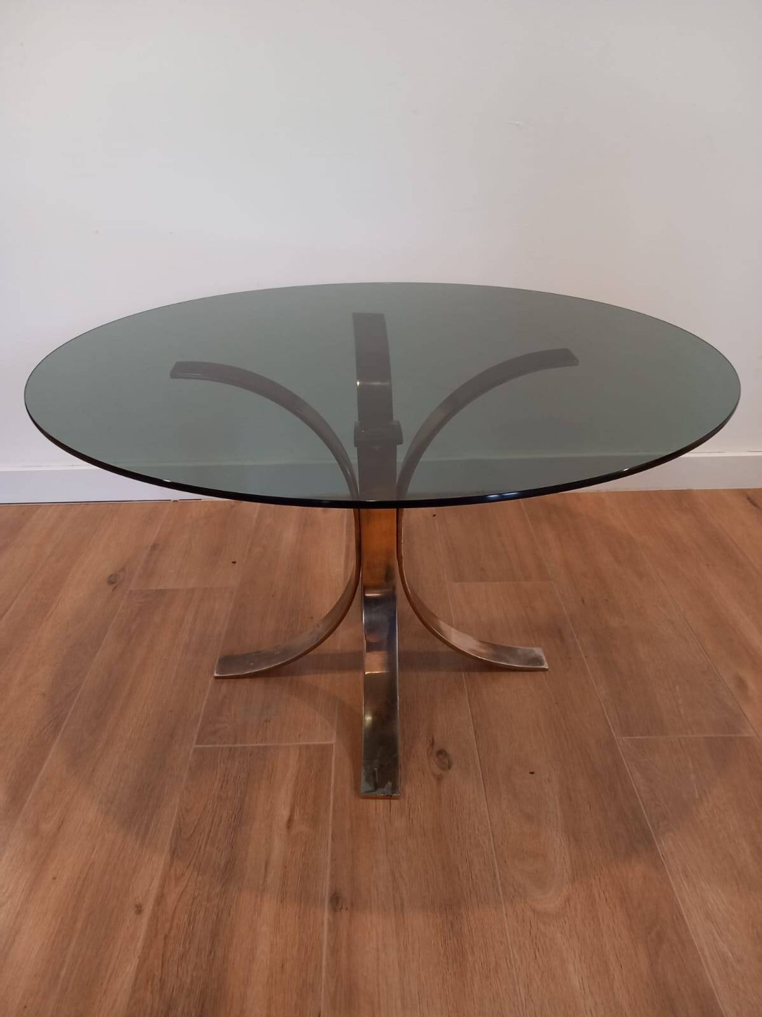 Table basse en verre des années 1970