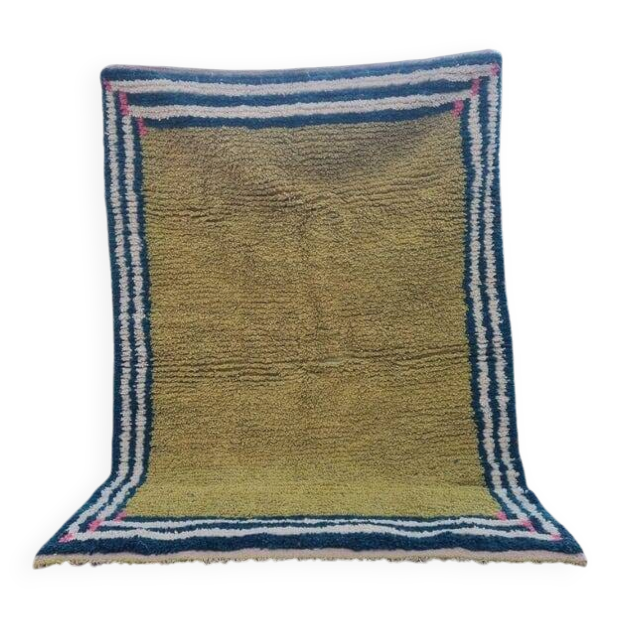 Tapis en laine pure fait main traditionnelle artisanale 2/3 m