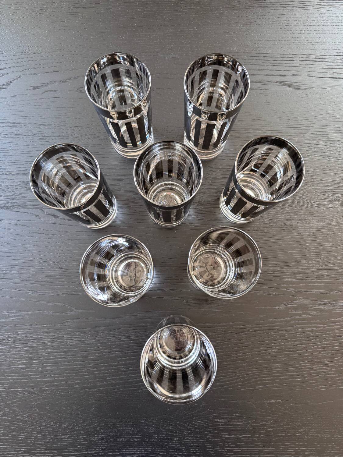 Set of 8 Dorothy Thorpe glasses, circa 1950