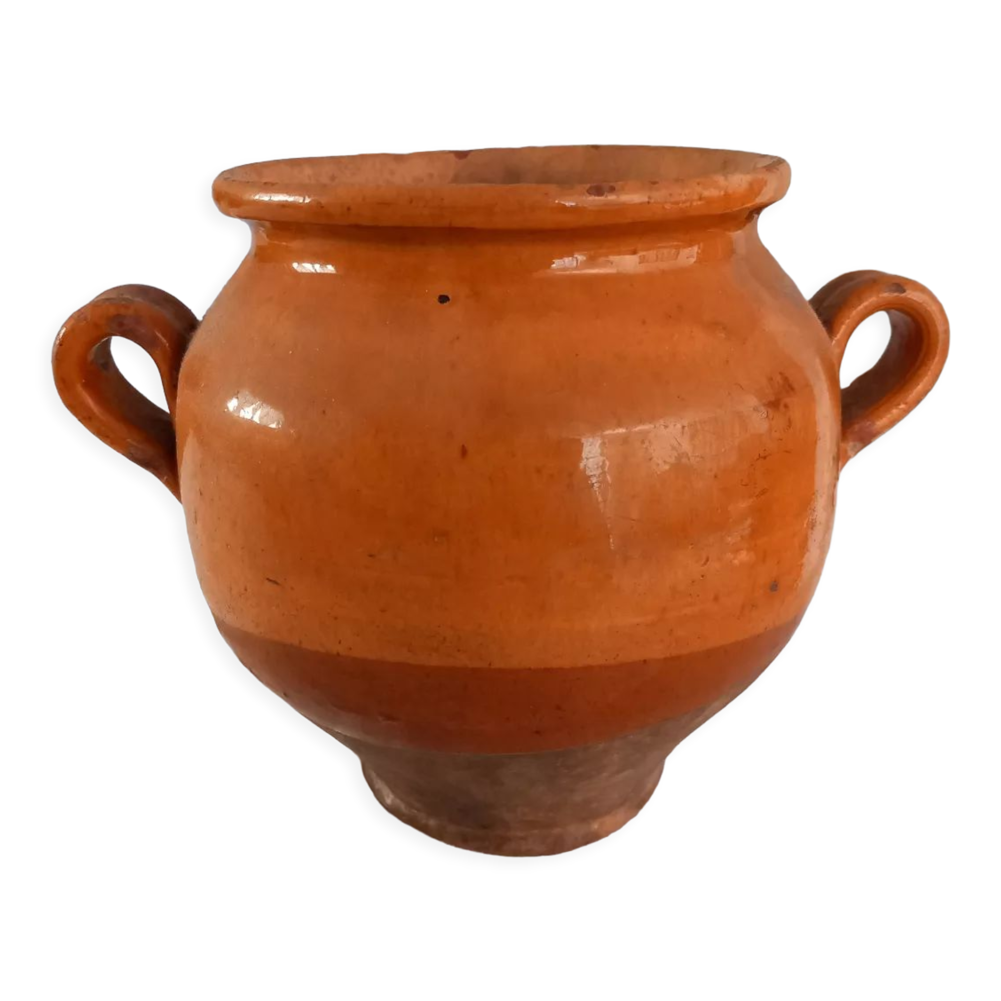 Varnished terracotta pot