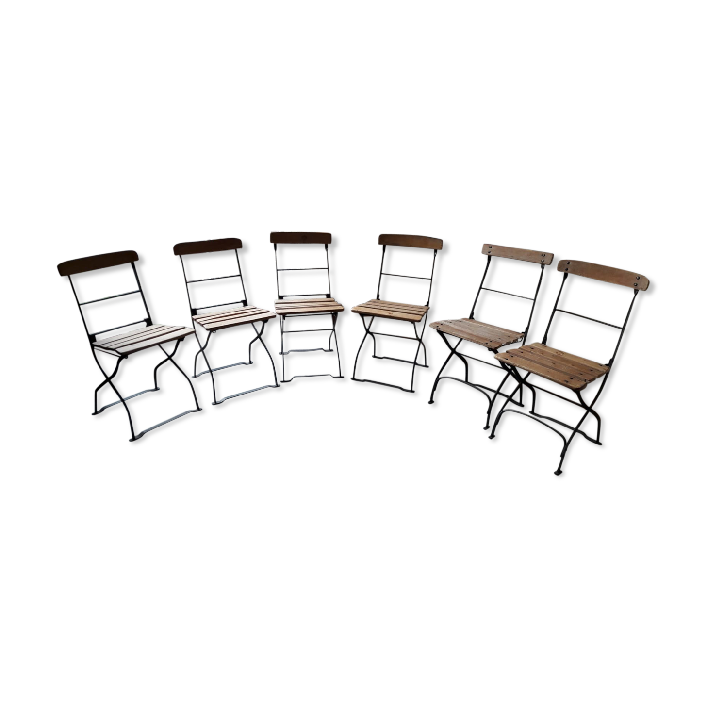 Lot de 6 chaises pliantes de terrasse de brasserie