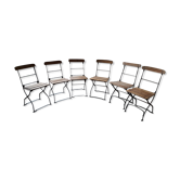 Lot de 6 chaises pliantes de terrasse de brasserie