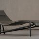 Chaise longue en cuir gris Donovan par Giuseppe Viganò pour Cattelan, Italie, années 2000.