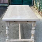Renovated extendable farmhouse table in raw oak 280cm