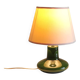 Green glazed ceramic table lamp base in Scandinavian style.