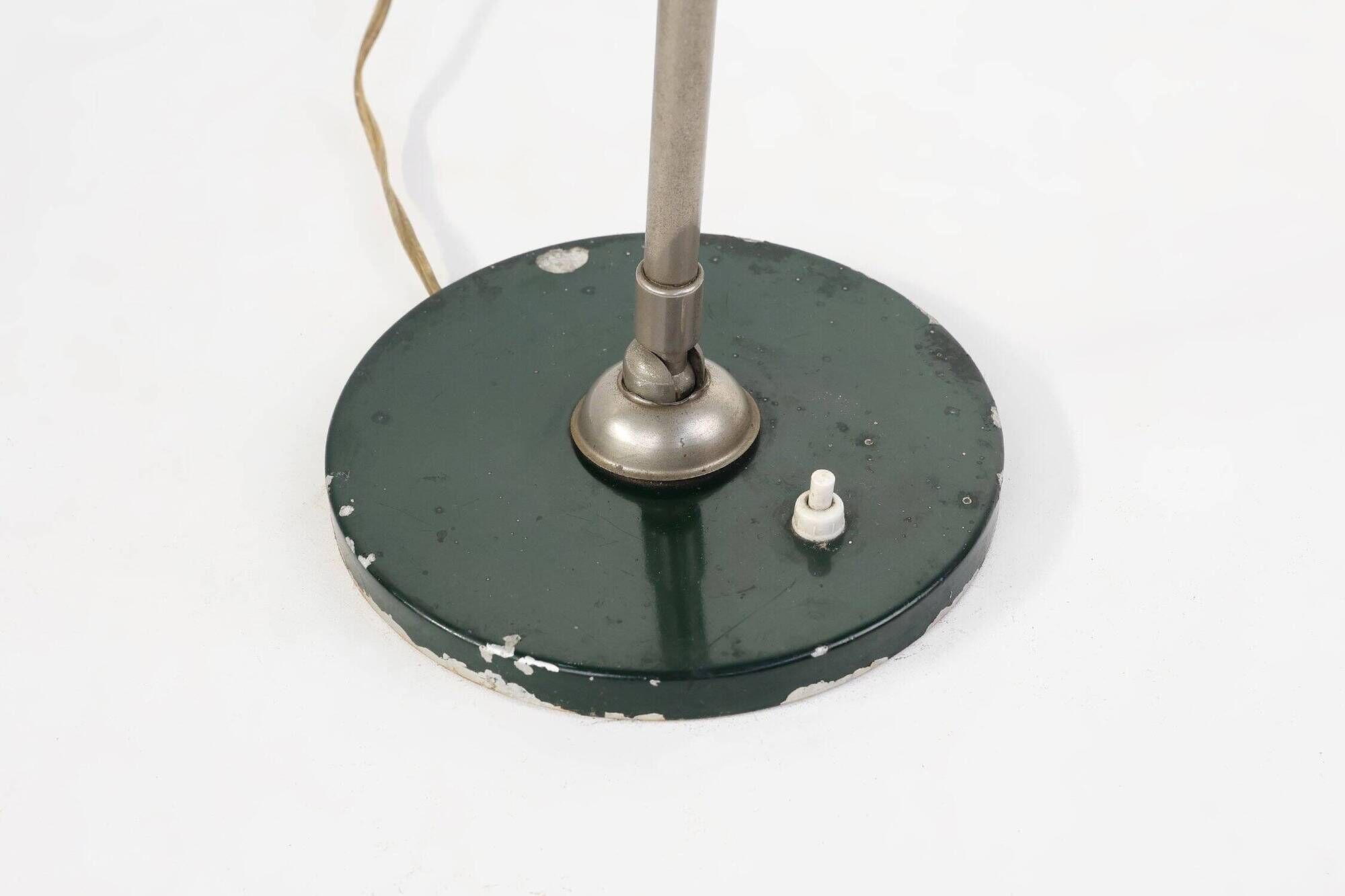 Vintage Industral Metal Desk Lamp, France, 1920s