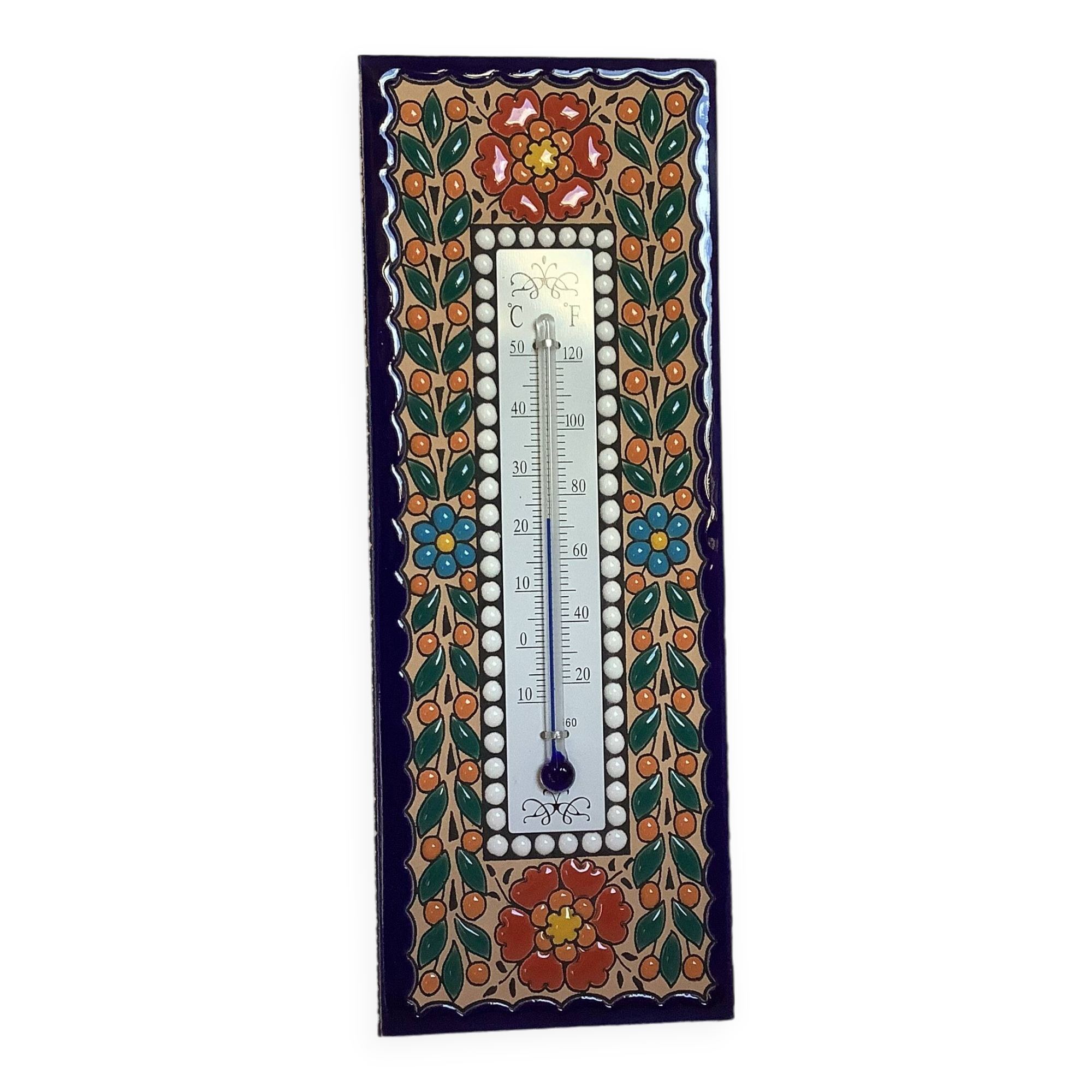 Cloisonne enamel thermometer
