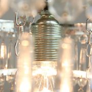 Vintage Italian Crystal & Chrome Chandelier, 1970s