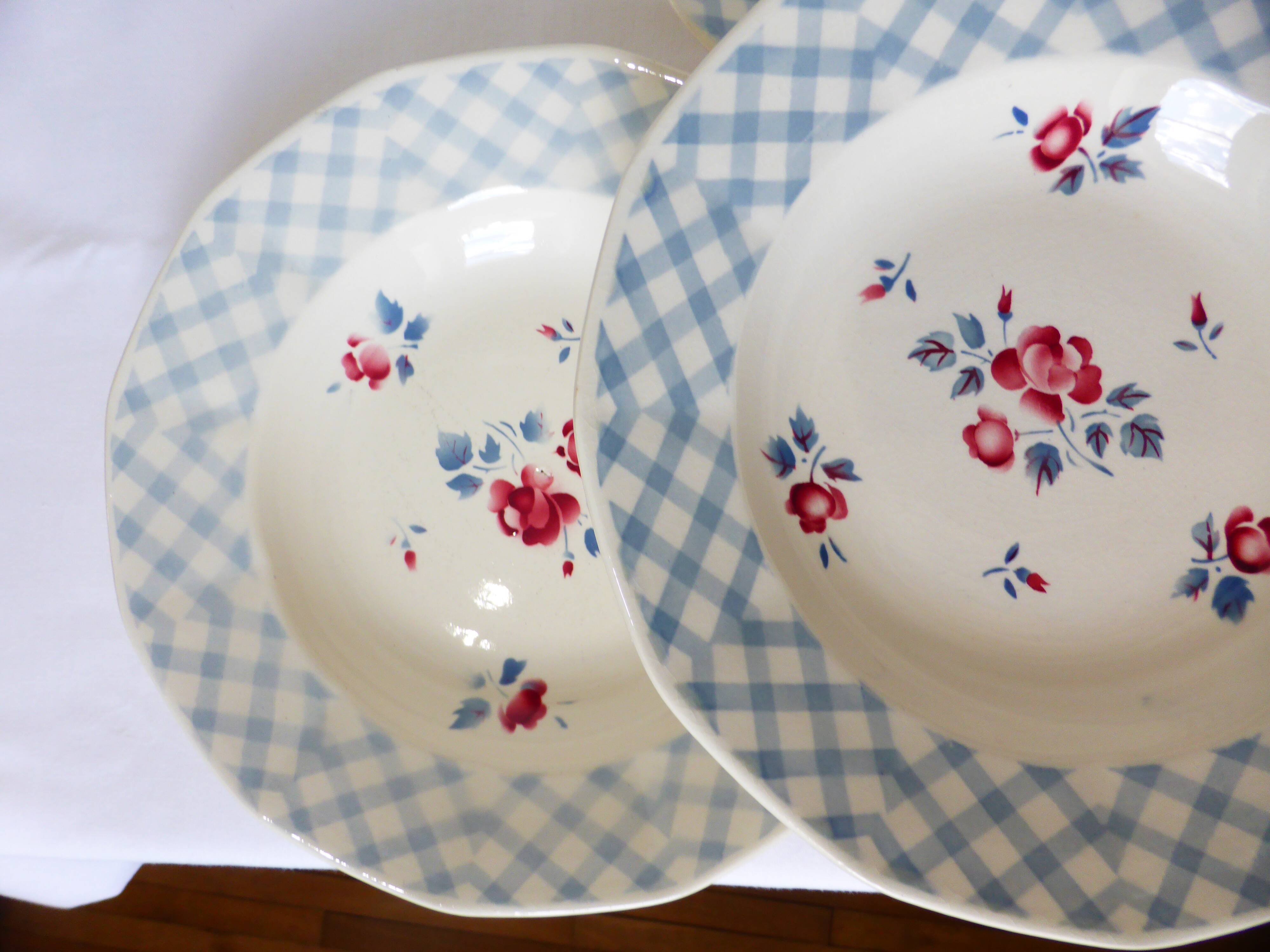 4 hollow plates of Digoin and Sarreguemines model Bastia 220629