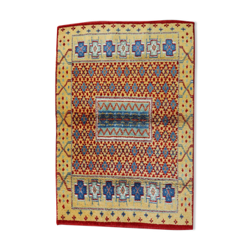 Lot of five small French rugs, domestic work.  Origin : France Period : around 1960 Size : 48 x 37,