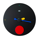 Rexite wall clock Contrattempo, postmodern, Memphis style, made in Italy.