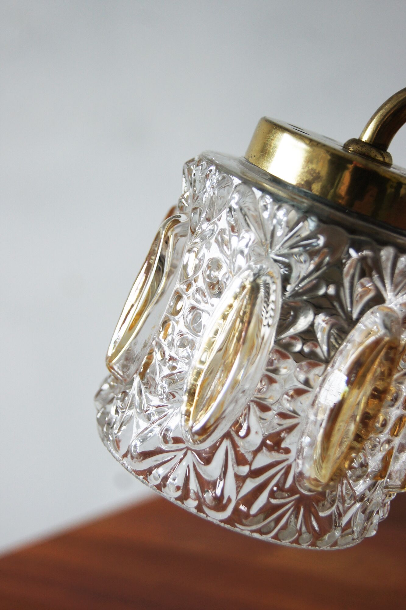 Mid-century gold table lamp, 1950s