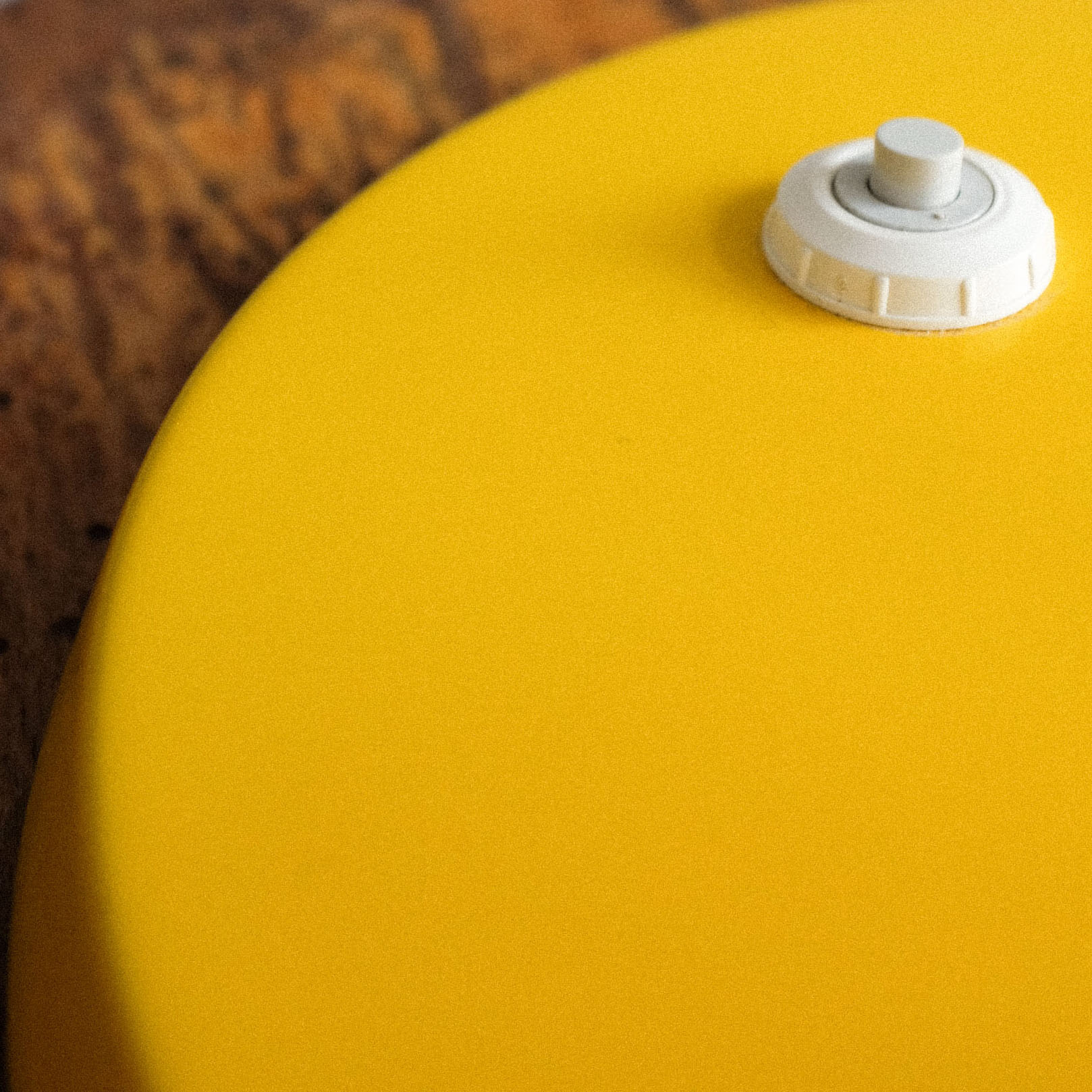 East germany vintage yellow table lamp by veb narva leuchtenbau, 1960s