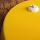 East germany vintage yellow table lamp by veb narva leuchtenbau, 1960s