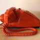 Orange Socotel phone with keys from the 70s 80s