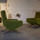 Set de salon canapé - 2 fauteuils design 1960 par Paul Geoffroy Troika Airborne