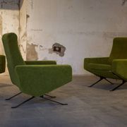 Set de salon canapé - 2 fauteuils design 1960 par Paul Geoffroy Troika Airborne