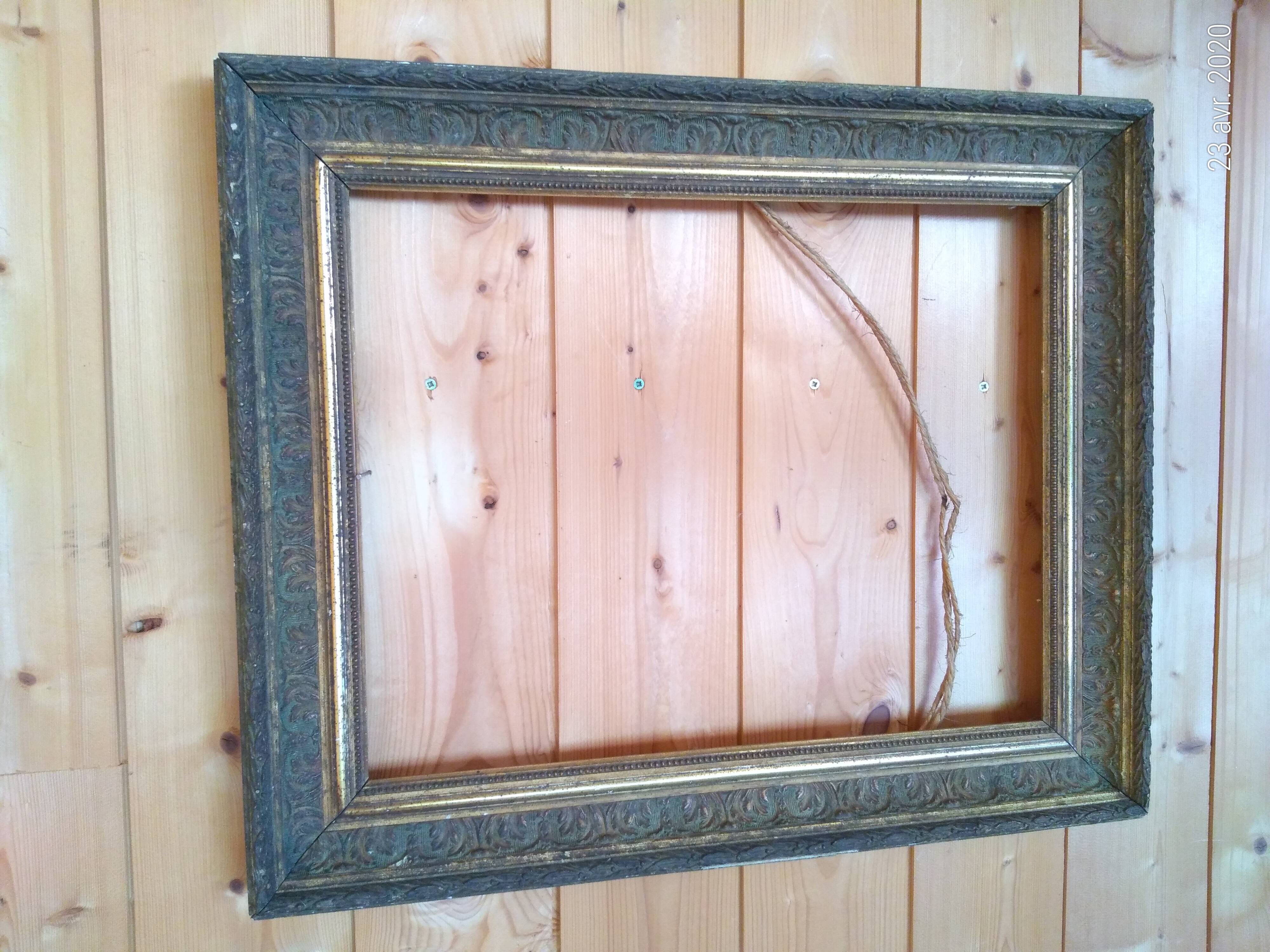 Old gold wood frame