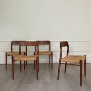 Set 4 chairs by Niels Otto Møller 1960