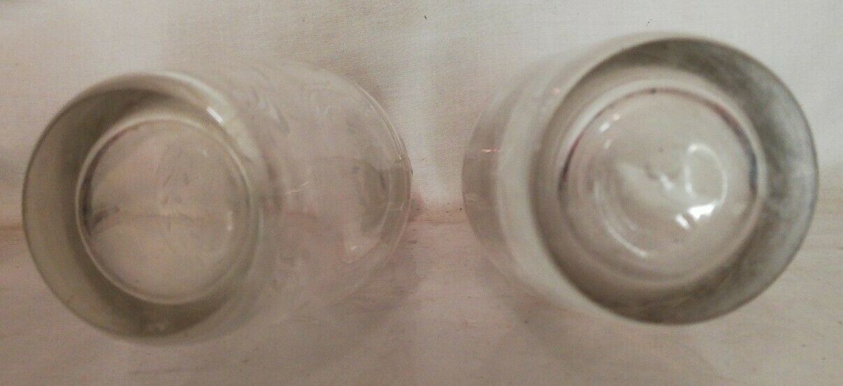 Old small glass bottle, collection, decoration, vintage h 15 cm