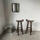 Pair of brutalist high stools