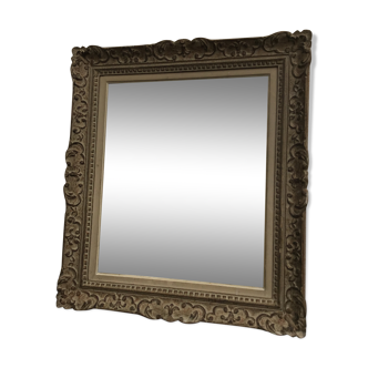Miroir avec cadre ancien mouluré 55,4 x 46,4cm