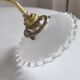 Wall lamp in gilded brass and mini opaline 1930