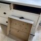 Charming old country sideboard painted in lime white
