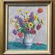 Tableau HST "Bouquet de fleurs des champs" E. Guyot (XIX°-XX°)