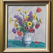 Tableau HST "Bouquet of Wildflowers" E. Guyot (19th-20th century)