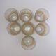 Set of 7 old tricolor glasses