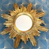 Golden wood sun mirror, 1960