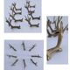 eight vintage brass Gazelle knife rests