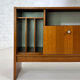 Vintage row or storage cabinet 60s vinyl doors