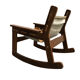 Vintage brazilian cowhide rocking chair, 1950s