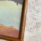 Peinture sur papier, cadre en bois vitré