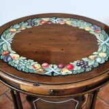 Console en noyer peinte à la main par Vittorio Grifoni, Florence, années 19