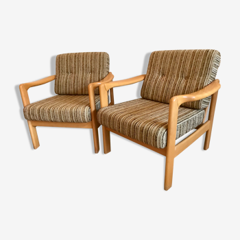 Pair of vintage armchairs midcentury Walter Knoll
