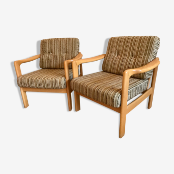 Paire de fauteuils vintage scandinaves Walter Knoll