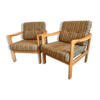 Pair of vintage armchairs midcentury Walter Knoll