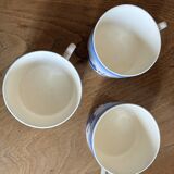 3 antique Badonviller cups