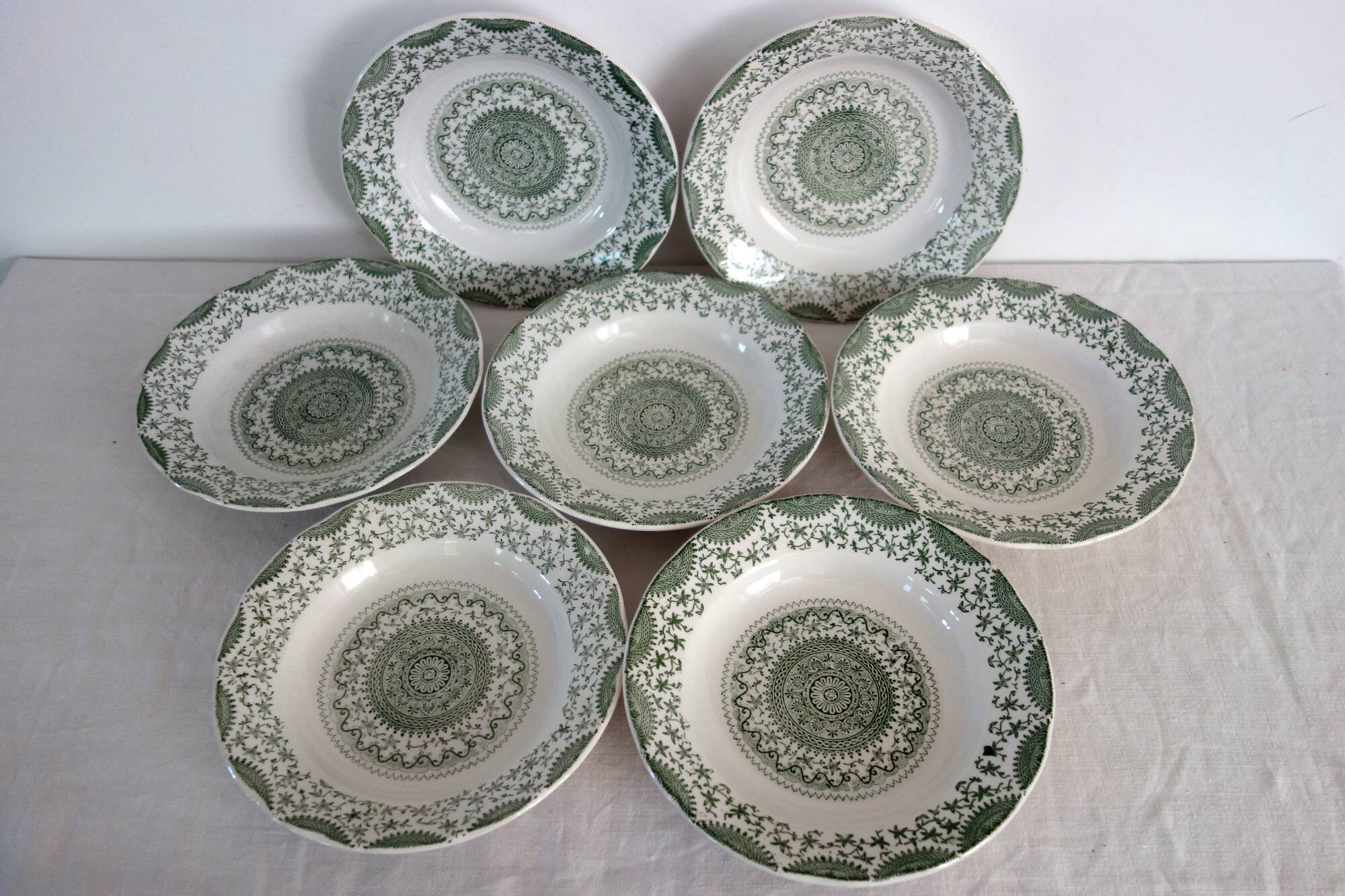 7 deep plates Fine Ware earthenware