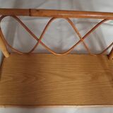 Pair of vintage bamboo shelves