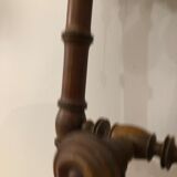 Wooden coat rack with swivel hooks