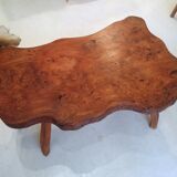 Coffee table in elm magnifier