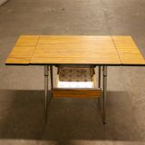 Table en formica marron ROC années 70